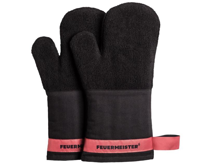 Feuermeister - Grill-, Koch- und Backhandschuhe in Schwarz/Rot