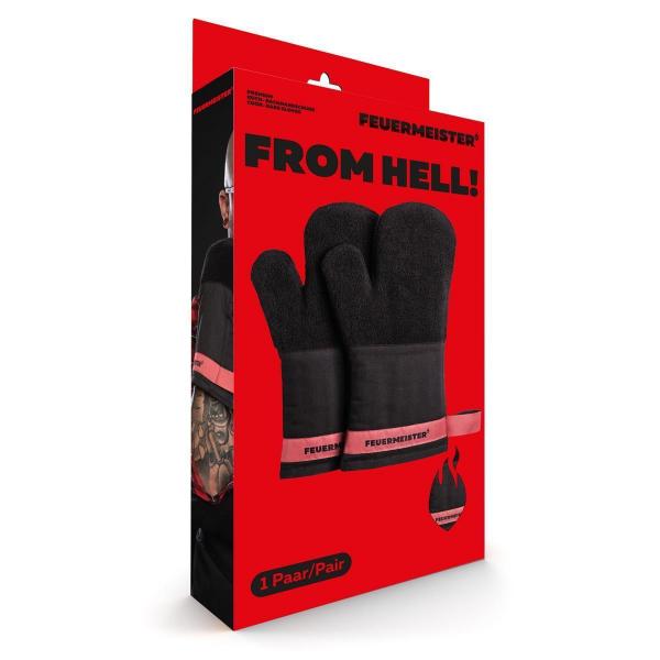 Feuermeister - Grill-, Koch- und Backhandschuhe in Schwarz/Rot